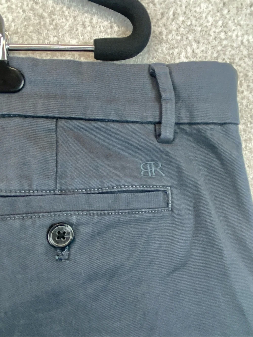 Banana Republic Dark Gray Chinos 38x30 Cotton Blend Flat Front Business Casual